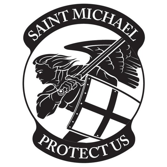 St. Michael Protect Us Auto Decal