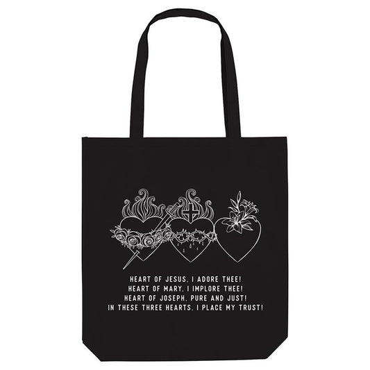 Three Hearts of the Holy Family Tote Bag