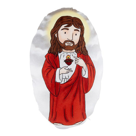 Sacred Heart of Jesus, Oval Plush Pillow