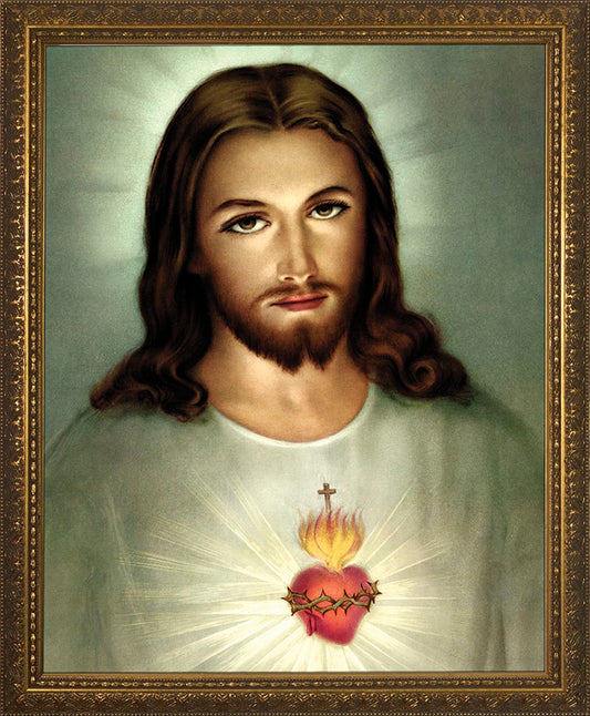 Traditional Sacred Heart of Jesus Framed Art