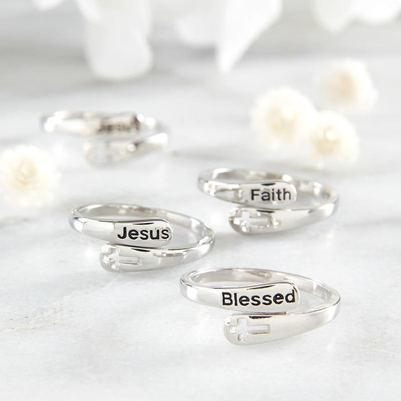 Kingdom Wrapped Ring - Blessed, Jesus or Faith