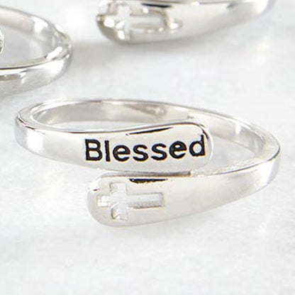 Kingdom Wrapped Ring - Blessed, Jesus or Faith