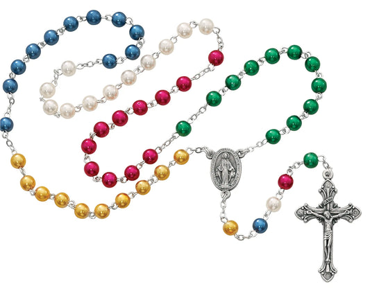 Bl. Fulton Sheen's World Mission Rosary, Pearl Beads