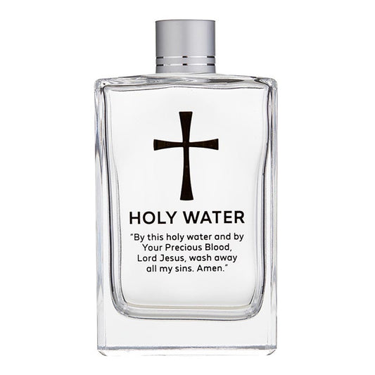 Large Glass Holy Water Bottle