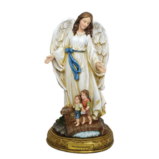 Guardian Angel with Children 8" Statue