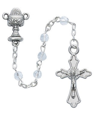 Communion Rosaries in Cross Shaped Rosary Case