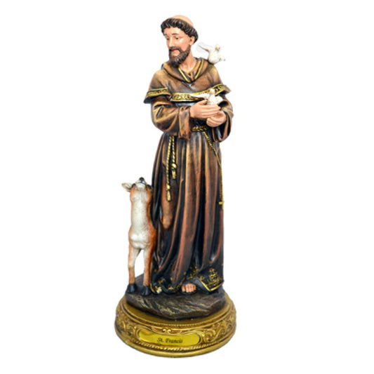 St. Francis of Assisi Statue with Birds and Deer