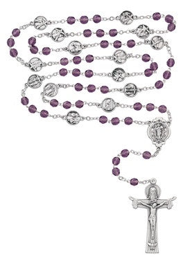 Stations Of The Cross Lavendar Crystal Beads