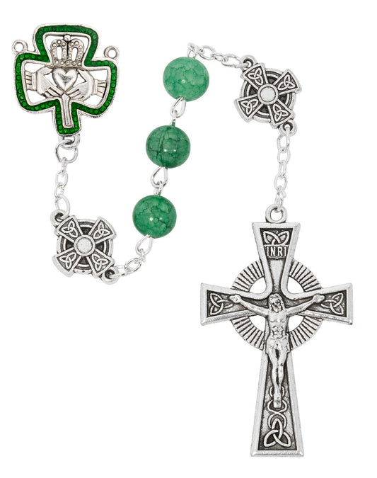 Irish Rosary with Celtic Cross Our Father Beads