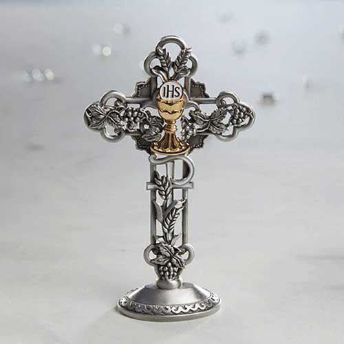 First Communion Chalice Standing Cross