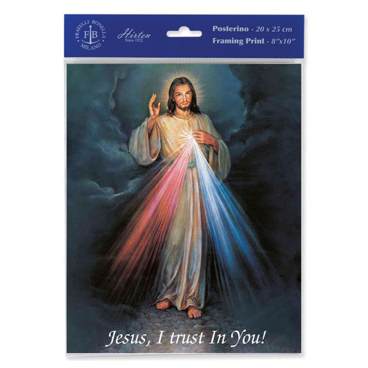 Jesus I Trust In You Divine Mercy Poster 8 X 10 inches