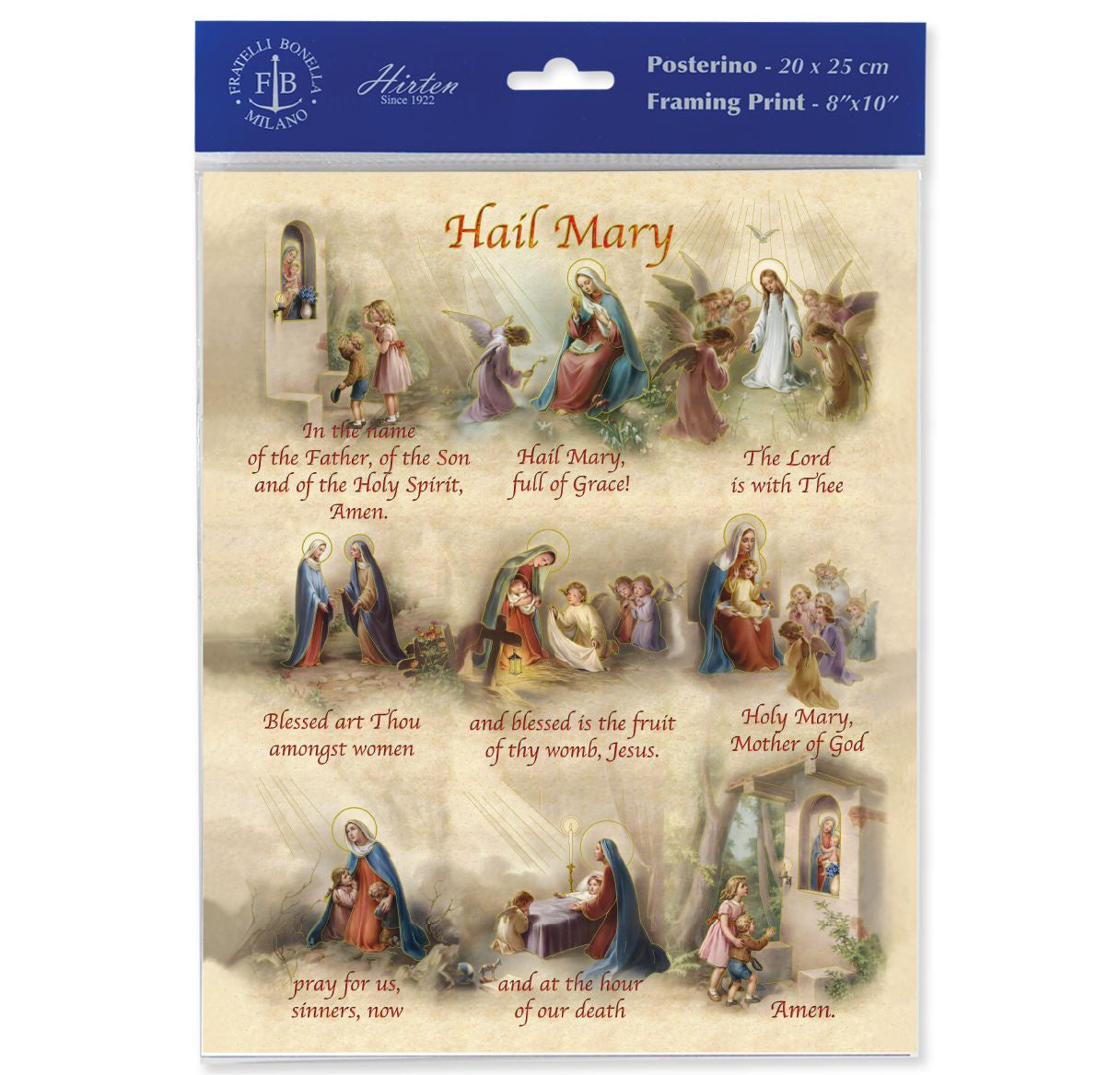 Hail Mary Prayer Print - 8 x 10"