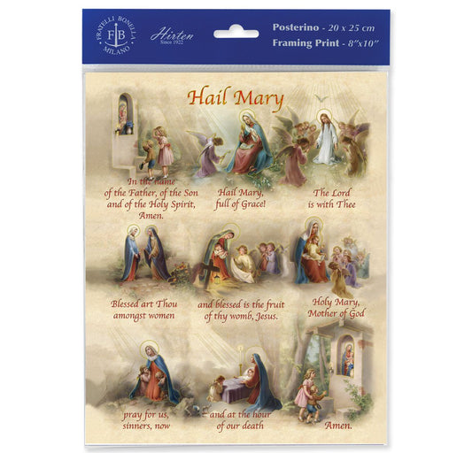 Hail Mary Prayer Print - 8 x 10"