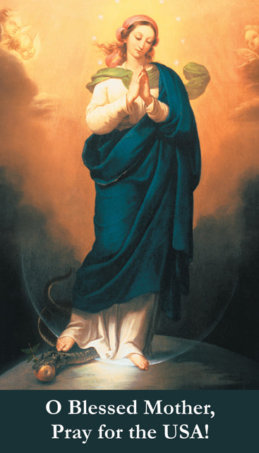 Our Lady of the Immaculate Conception, Prayer for America - Holy Card