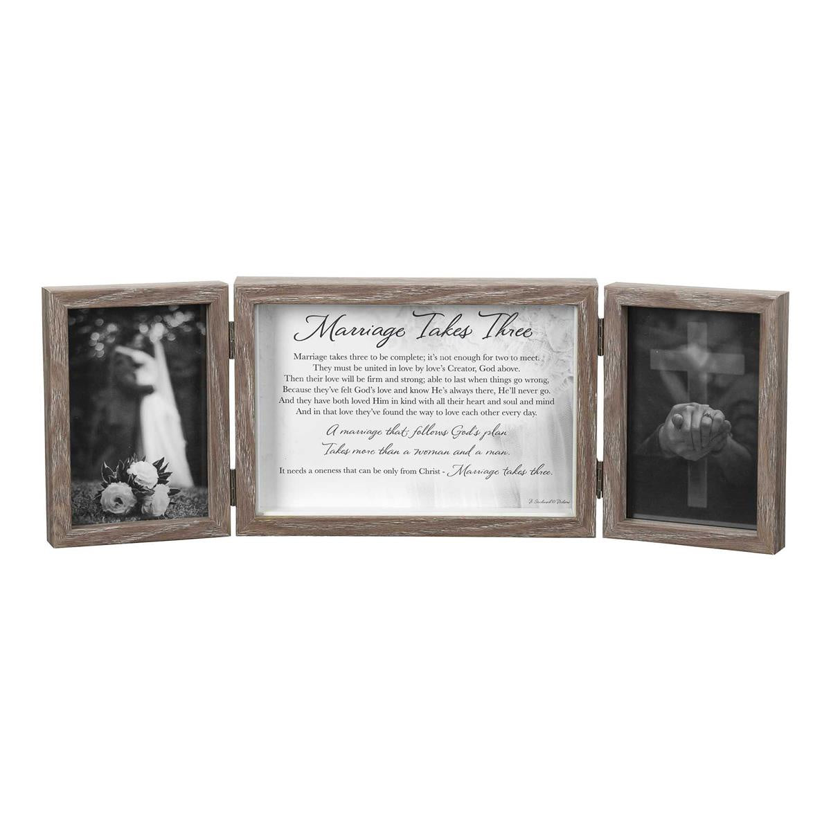 "Marriage Take Three" Triple Photo Frame