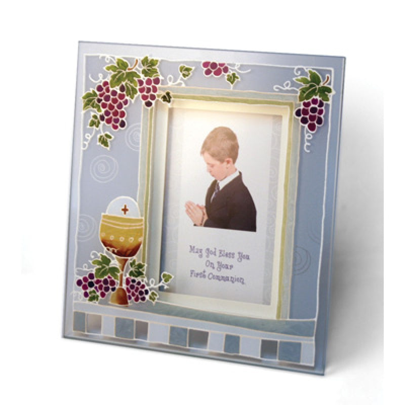 First Communion Glass Frame for Boy or Girl
