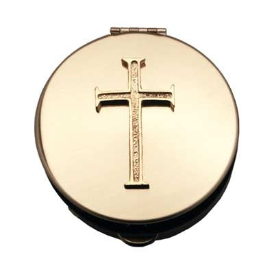 Latin Cross Pyx - Gold