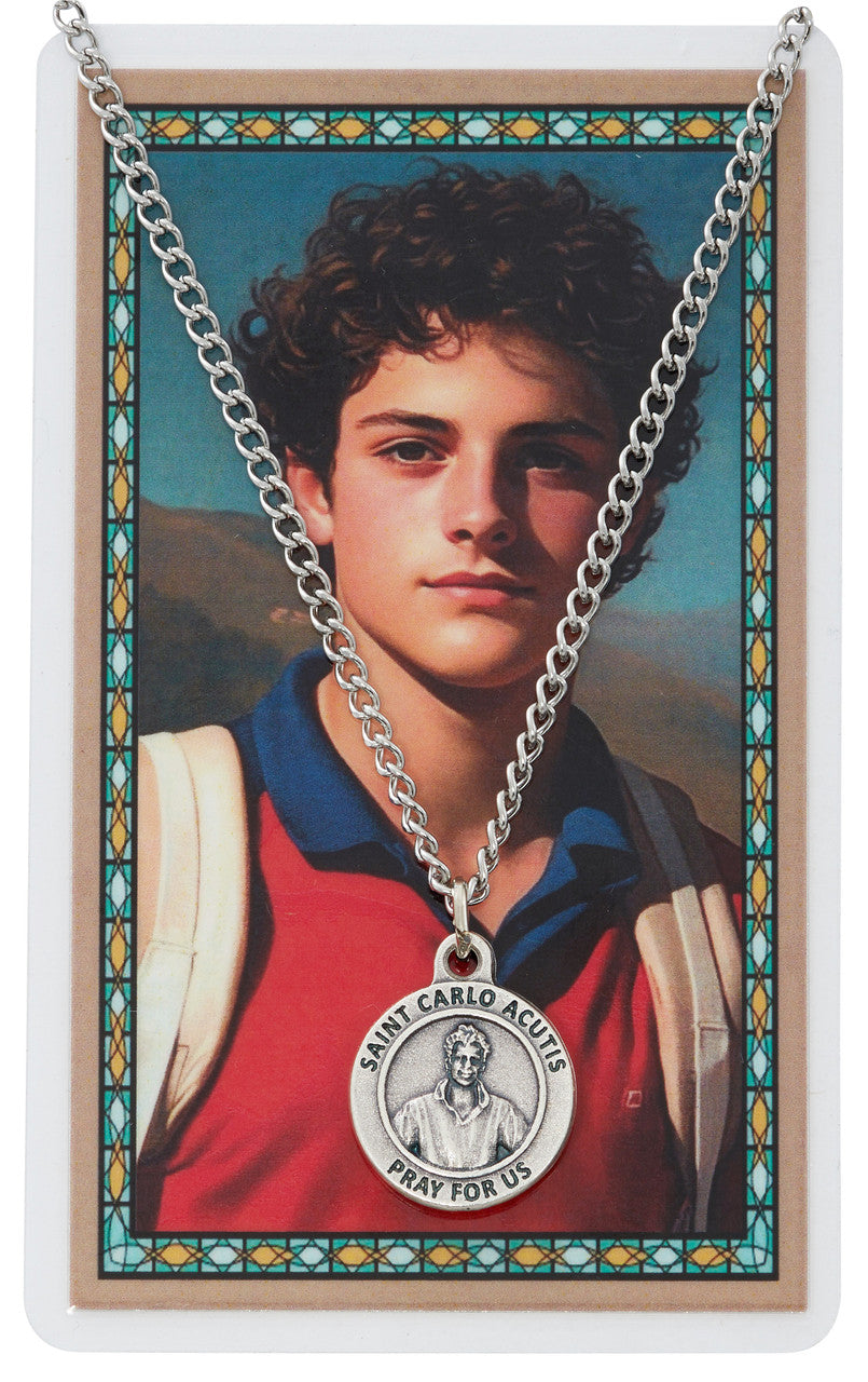 Carlo Acutis Necklace with Holy Card