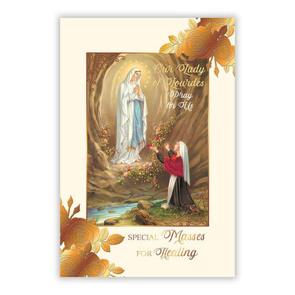 Our Lady of Lourdes Pray For Us - Healing Prayerbook Greeting Card