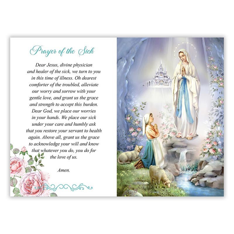 Our Lady of Lourdes Pray For Us - Healing Prayerbook Greeting Card