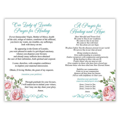 Our Lady of Lourdes Pray For Us - Healing Prayerbook Greeting Card