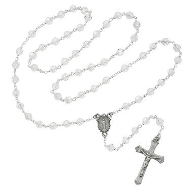 7mm Tin Cut Crystal Rosary