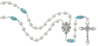 Birthstone and Pearl Rosary