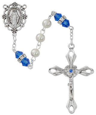 Birthstone and Pearl Rosary