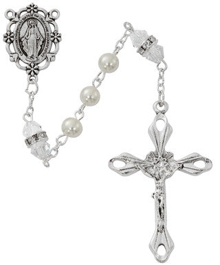 Birthstone and Pearl Rosary