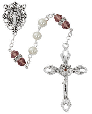 Birthstone and Pearl Rosary