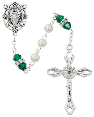 Birthstone and Pearl Rosary