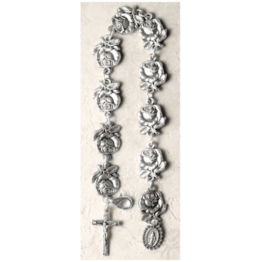 Rose Bud Rosary Bracelet