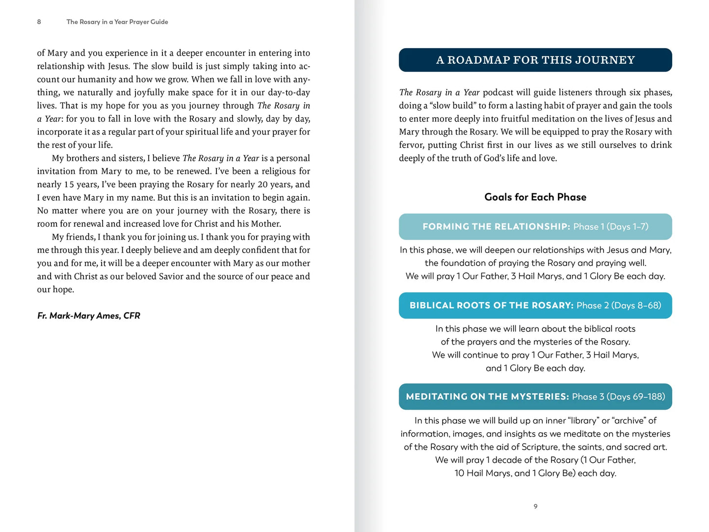 The Rosary in a Year Prayer Guide - by Fr. Mark-Mary Ames CFR