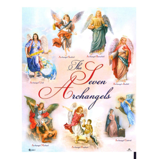 8 x 10 Poster of the Seven Archangels - AVAILABLE in ENGLISH or SPANISH