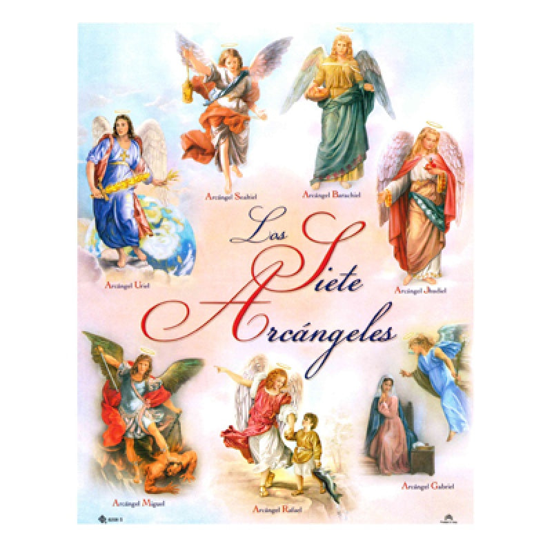 BACK IN  STOCK SOON! 8 x 10 Poster of the Seven Archangels - AVAILABLE in ENGLISH or SPANISH