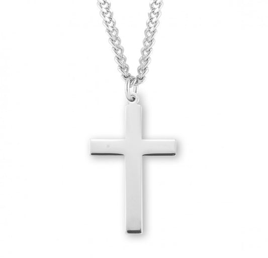 High Polished Sterling Silver 1-3/8" Cross