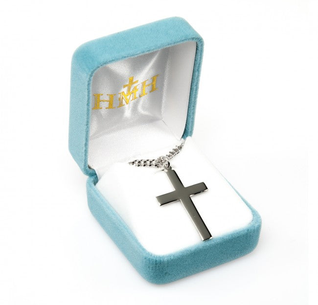 High Polished Sterling Silver 1-3/8" Cross