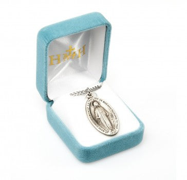 Miraculous Medal Large Oval Medal, Sterling Silver - 2114