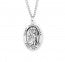 St. Christopher Sterling Silver Medal On 24in Stainless Steel Chain