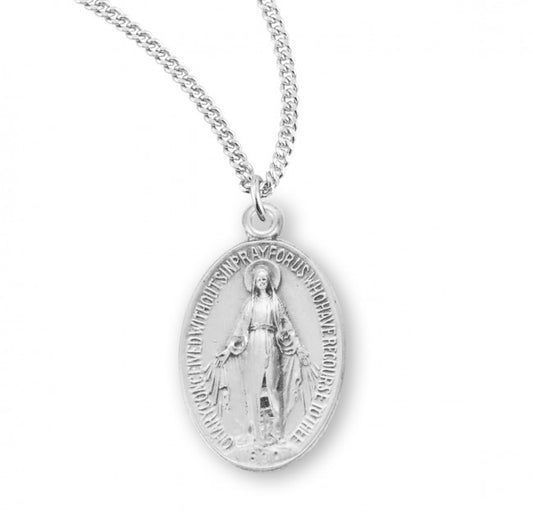 Miraculous Medal, Sterling Silver - S3101