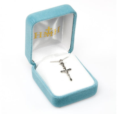Flare Tipped Sterling Silver Crucifix - 3913