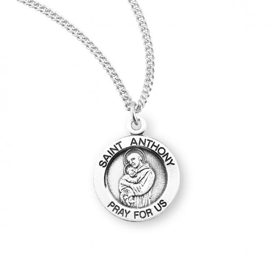 St. Anthony Round Sterling Silver Medal