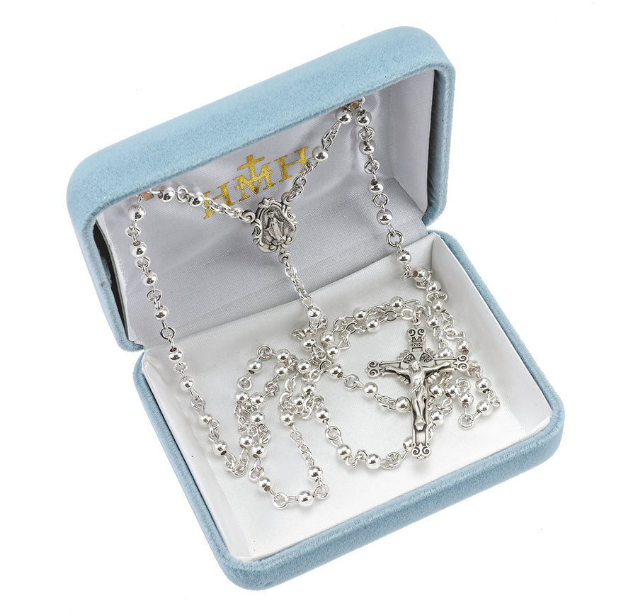 Sterling Silver Rosary Beads