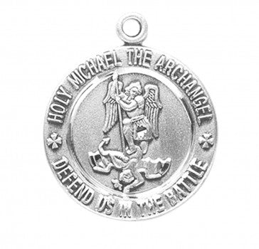 St. Michael Marines Sterling Silver Necklace