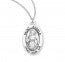 St. Angela Sterling Silver Medal on 18in Stainless Steel Chain