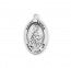 St. Emma Sterling Silver Medal On 20 Inch Rhodium Chain