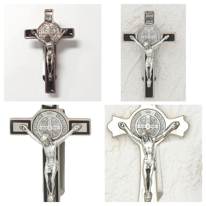St. Benedict Crucifix Visor Clip - 2.75" (Color Variants)