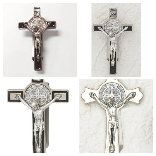 St. Benedict Crucifix Visor Clip - 2.75" (Color Variants)