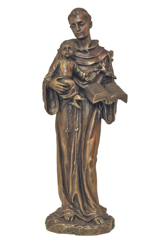 St. Anthony & Child in cold-cast bronze, Veronese Collection - 10.5" Statue