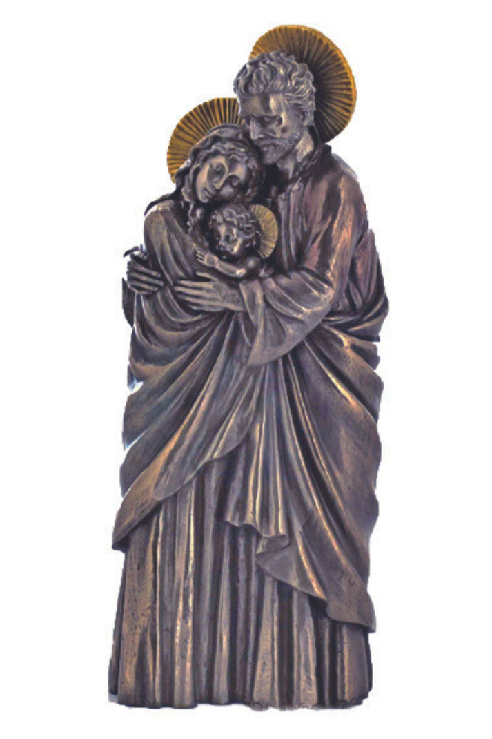 10" Holy Family Statue in Cold Cast Bronze